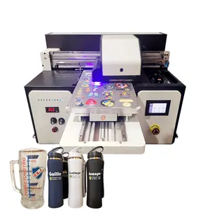 Inkjet A3 + Uv Printer 3050 Machine Print Ab Film Spot Printer Uv Flatbed Printer Voor Hout Acryl Telefoon Case Kaart