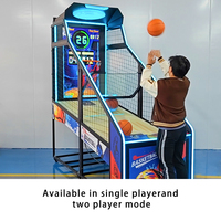 Machine de tir d'arcade de basketball avec écran LCD de luxe en gros, jeu mobile d'intérieur avec support en anglais pour adultes