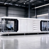 Maison modulaire préfabriquée OEM, capsule spatiale, structure en acier, conception de mini-cabane pour la vie à distance, retraite de vacances