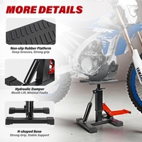 Nachee NC-6216B Support de levage hydraulique robuste 1000 LBS pour moto, cric central réglable pour réparation et entretien de motos tout-terrain