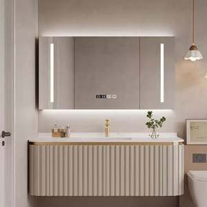 Modern Minimalist Bathroom Cabinet Customized Bathroom Furniture Minimalist Washbasin Dressing <b>Table</b> <b>Makeup</b> Mirror - Product Image 3