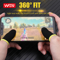 WFUN Manchon de Doigt de Jeu PUBG, Gants Anti-Transpiration Respirants en Carbone pour Jeux Mobiles Flydigi, Protège-Pouces