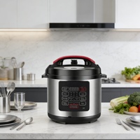 Autocuiseur Électrique Intelligent Portable de Haute Qualité 5L 6L en Acier Inoxydable Multifonctionnel avec Écran LED et Tasse de Mesure