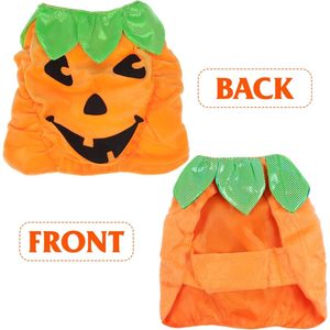 Halloween <b>Cat</b> Pumpkin Costume Orange Fleece Adjustable Pet Outfit With <b>Hat</b> Cute Dress For <b>Cats</b> - Product Image 4