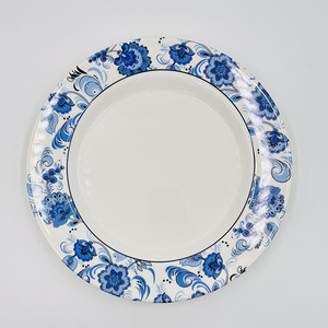 Assiette creuse en mélamine de 11 pouces pour servir les aliments, motif pivoine <span class=keywords><strong>et</strong></span> tulipe - Product Image 6