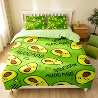 Parure de lit à motif avocat en promotion – Housse de couette confortable, épaisse et douce avec taies d'oreiller