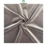 Tissu en velours soyeux 92% polyester 8% élasthanne, teint en fil, anti-boulochage, absorbant, pour vêtements de détente, vêtements de nuit, textile de maison et literie