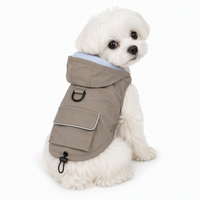 Veste pour chien personnalisée, imperméable, en tissu Ripstop, avec capuche, poche cargo, anneau en D, harnais, vêtements pour animaux de compagnie, chiot, chat, vente en gros, OEM