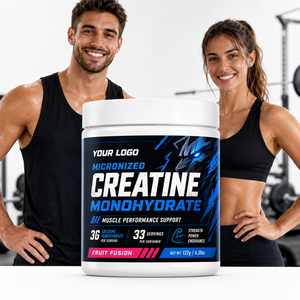 Créatine monohydrate micronisée en poudre, facile à dissoudre, renforce la force musculaire, améliore l'entraînement, saveur fruitée, pour adultes, végétariens - Product Image 1