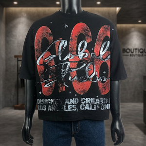 Camiseta Casual Oversize de Algodón Grueso de 250 g/m² para Hombre OATH BIRD, Corte Boxy, Impresión DTG, Transpirable, Anti-Pilling - Product Image 1