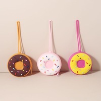 Porte-monnaie moderne en silicone anti-poussière, couleur bonbon, porte-clés, pochette donut, multifonction, portable, pour couple, rangement de voyage
