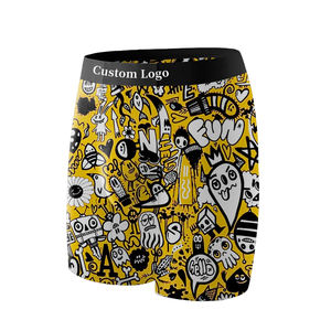 Short graphique avec logo de marque personnalisé Boxers imprimés numériquement <span class=keywords><strong>en</strong></span> 3D Caleçons pour jeunes garçons Sous-vêtements de créateur grande taille Culottes de lingerie pour hommes - Product Image 5