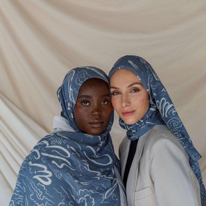 Su misura Paisleys vecchia scuola modello morbido Hijab tessuto modale stampa classica Hijab modale etnia musulmana da donna - Product Image 3