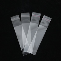 Sachet en polypropylène transparent refermable avec fermeture adhésive pour emballage de snacks, bonbons, cartes et produits de vente au détail