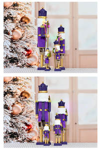 <span class=keywords><strong>Casse</strong></span>-noix en bois violet <span class=keywords><strong>de</strong></span> Noël avec lumières et son, ornements décoratifs, cadeau <span class=keywords><strong>de</strong></span> Noël, décoration <span class=keywords><strong>de</strong></span> Noël - Product Image 6