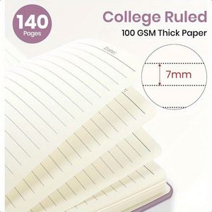 Libreta de Direcciones de Cuero PU con Espiral, Tapa Dura A3, Páginas Gruesas con Líneas, Herramienta de Escritura Elegante - Product Image 2