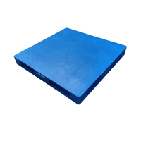 Palette en plastique KUDA 1313B-PBSM avec tube en acier intégré, palette industrielle double face empilable pour le stockage en entrepôt, 1300x1300x150mm