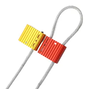 Segel kabel kawat aluminium Hed-cs104 dengan iso17712 segel kabel dengan segel kabel nomor seri dengan angka