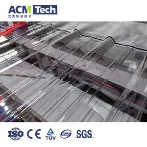 Acmtech Pc Pet Corrugated Transparent Roofing Sheet Tile Extrusion Machine PET Plastic Wave Roof Tile Extrusion Machine
