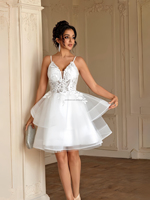 Robe de bal à sequins pour femme, robe de soirée en tulle sans manches, col en V personnalisé, appliques en dentelle, robe de soirée de luxe 2026