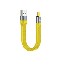 Grosir kabel Data Video Audio pendek USB tipe-c 5A 100W, pengisian cepat fungsi penuh kabel ponsel kepang pelindung TPE