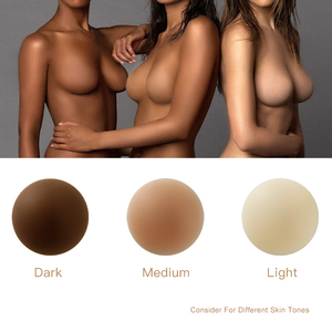 OU CHENG Copricapezzoli Adesivi in Silicone per <span class=keywords><strong>Donne</strong></span>, Colore Unico, Comodi e Invisibili, Copri Capezzoli Delicati sulla Pelle, Intimo - Product Image 1