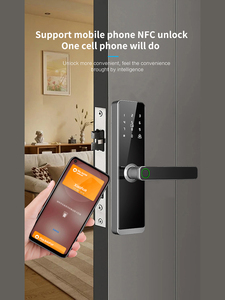 Smart WiFi Door <b>Lock</b> with Intelligent Handle <b>Lock</b> Fingerprint Keyless <b>Remote</b> Dynamic Password for Aluminum Wood Steel Doors 5050 - Product Image 4