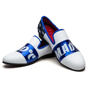 Mannen Jurk Custom Nieuwste Stijl Hot Selling Jurk Loafer Blauwe En Witte Jurk Schoenen Voor Mannen