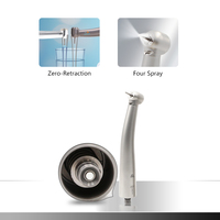 Fibre optique LED pièce à main dentaire haute vitesse zéro rétraction Anti Reflux 6 trous jet d'eau couplage rapide pour la chirurgie