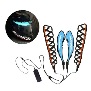 Bán Buôn Ánh Sáng Lạnh Phim Vật Nuôi Nọc độc Sáng Mũ Bảo Hiểm Phim Loại Pin Xe Máy <span class=keywords><strong>LED</strong></span> Mũ Bảo Hiểm Ánh Sáng Ban Đêm - Product Image 1