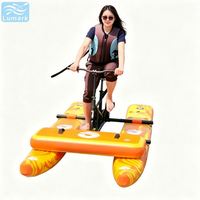 Planche plate de cyclisme aquatique monoplace avec cadre en aluminium et tapis flottant avant, profilée pour parc aquatique, rangement facile, de Chine Lumark