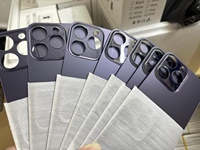 Coque Arrière Intégrée en Verre PC pour iPhone 8P/X/XR/11/12/13/14 et XS Max, Conception à Grand Trou, Aucun Démontage Requis