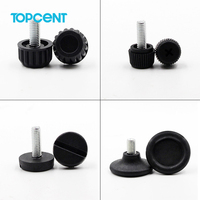 Pieds de nivellement réglables pivotants TOPCENT en nylon, sur mesure, pour meubles
