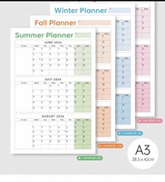 Calendrier mural personnalisé A3 A2 avec logo 2026-2027, planificateur mensuel en gros, calendriers en papier à suspendre pour le bureau, l'école et la papeterie