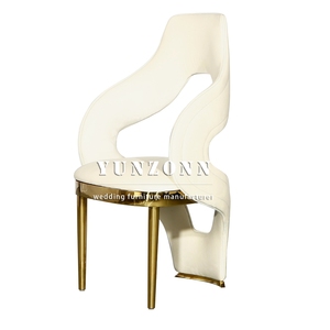 Chaise <span class=keywords><strong>de</strong></span> <span class=keywords><strong>salle</strong></span> à manger en acier inoxydable au design moderne et créatif avec revêtement en tissu <span class=keywords><strong>pour</strong></span> hôtel, <span class=keywords><strong>mariage</strong></span>, <span class=keywords><strong>restaurant</strong></span>, utilisation en extérieur et en <span class=keywords><strong>salle</strong></span> - Product Image 2