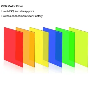 Usine OEM /ODM 4*5.65 Noir & Blanc Filtres Rouge Orange Jaune Vert Bleu filtre de couleur