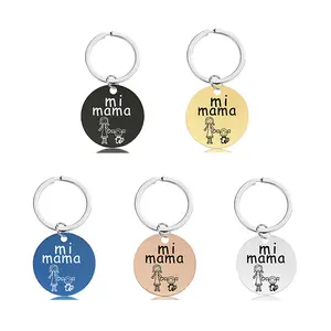 Custom Sleutelhanger Moederdag Cadeau Ronde Metalen Sleutelhanger Gegraveerde Metalen Sublimatie Sleutelhanger Accessoires Bt21