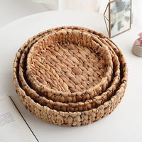 Panier de rangement en verre et eau marine, cartouche de ménage tissée, plateau de Table, panier de rangement de fruits et légumes de cuisine, plateau pochette