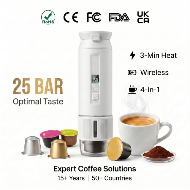 Professional Portable Coffee Machine Smart and Mini for Office Use and with Precise Temperature Control Coffee Maker