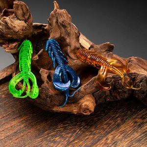 Nouveau design 5cm/1.9g crevettes appâts souples leurre de pêche TPR flottant écrevisses actives salées pour Texas Rigs Jig Ned Split <span class=keywords><strong>Drop</strong></span> <span class=keywords><strong>Shot</strong></span> - Product Image 4