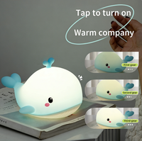 Veilleuse en silicone en forme de canard, mignonne, à intensité variable, rechargeable par USB, à commande tactile, pour chambre de bébé et d'enfant, design moderne à changement de couleur