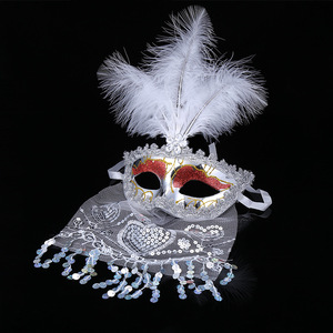 Nouveau masque en forme de cœur en fil de plastique avec logo, style européen et américain, créatif, pour fête costumée adulte - Product Image 6