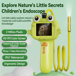 Portable Handheld Endoscope For Kids <b>Nature</b> Exploration <b>Camera</b> With 2M Pixels Outdoor Use Green Plastic Body - Product Image 4