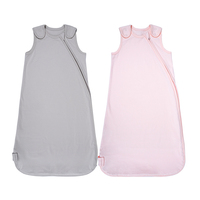 Gigoteuse sans manches en coton pour nouveau-né, enveloppe de couchage pour bébé, 0,5 tog, antibactérienne, respirante, écologique, unisexe