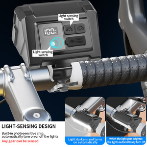 XTE, nuevos faros delanteros de bicicleta transfronterizos, fuente de luz LED, soporte de luz fuerte de 5 luces para levantar, detección de luz de advertencia roja y azul - Product Image 3