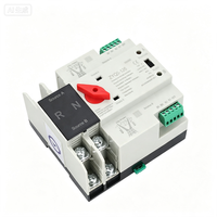 Interruptor de Transferencia Automática de Doble Alimentación ATS Monofásico para Riel DIN para Inversor Fotovoltaico