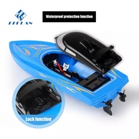 Barco de juguete con Control remoto para niños, barco de juguete con simulación de agua flotante de 2,4 GHz, 10 KM/H, cabeza de cocodrilo, 2 en 1