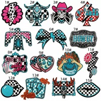 Patch brodé occidental américain à thermocoller, design personnalisé