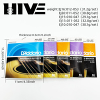 Senar Gitar Perunggu Fosfor HIVE Senar Gitar Berlapis Perunggu EZ910 EJ16 EXP16 6 Senar Gitar Akustik Folk Senar Gitar