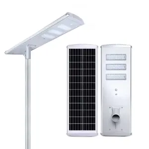 Outdoor IP65 Waterproof 100w 150w 200w 300w Aluminum Integrated All In 1 LED Solar Street Lights With Pole